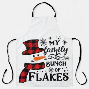 Tablier Ma famille est une bande de Flakes Snowflake