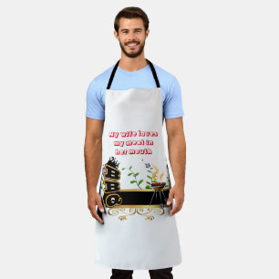 Tablier Ma femme aime ma viande dans sa bouche BBQ Apron
