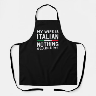 Tablier Ma femme est italienne, Rien ne me fait peur Tabli