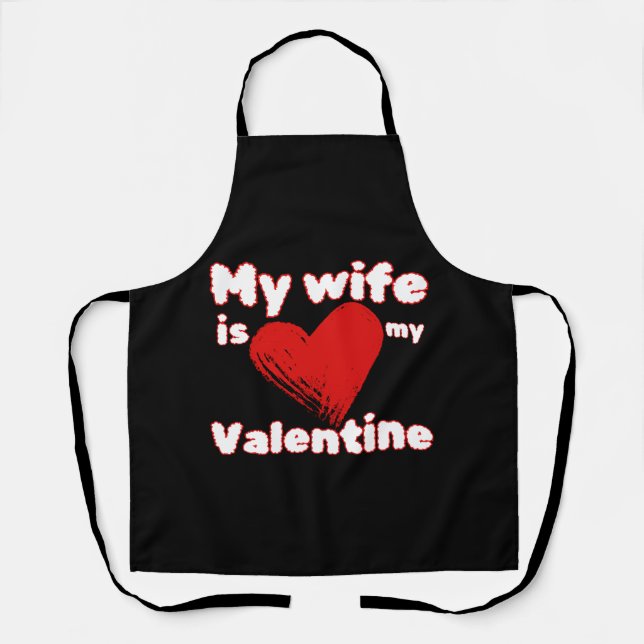 Tablier Ma femme est ma Saint-Valentin (Recto)