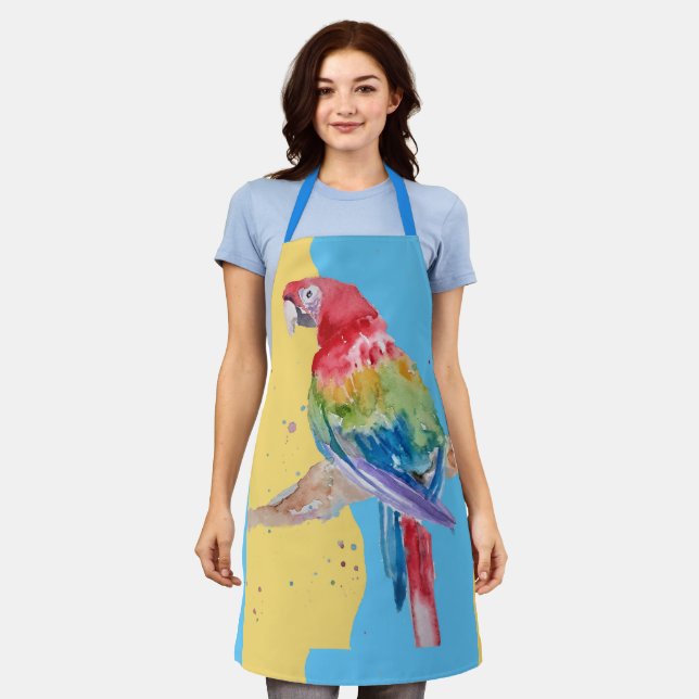 Tablier Macaws Macaw Parrot Tropical Colorful Art Apron (Porté)