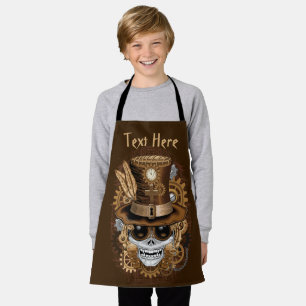 Tablier Machine rétro Voodoo à vapeur crâne