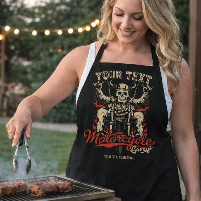 Tablier Magasin de moto chopper pour motard squelette de g (Créateur téléchargé)