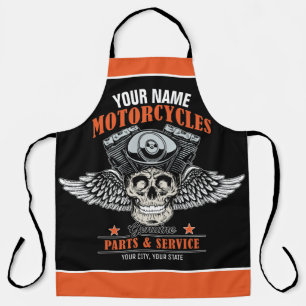 Tablier Magasin de moto Skull volant Biker personnalisé 
