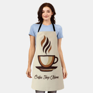 Tablier Magasin minimaliste Elegant Brown Café
