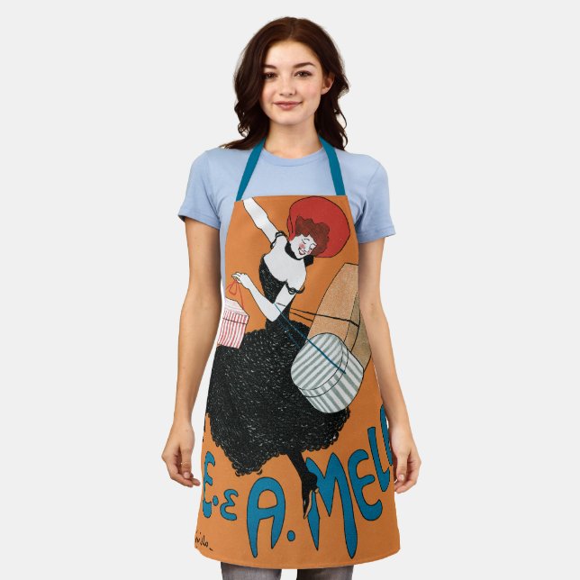 Tablier Magasins Italiens Art Nouveau vintage par Capiello (Porté)