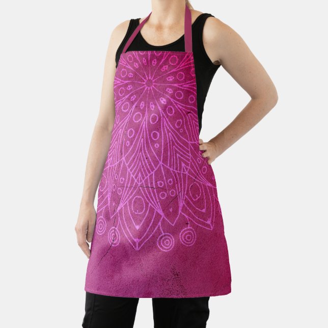 Tablier Magenta Mandala Zen Rustic Corps Esprit Esprit (Insitu)