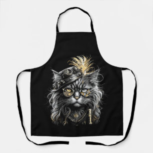 Tablier Magnifique chat Steampunk