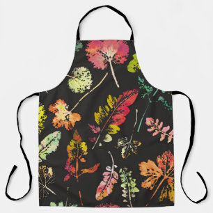 Tablier magnifique motif d'aquarelle fou de feuille. main
