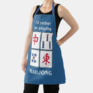 Tablier Mahjong Jeu Tiles Design Apron