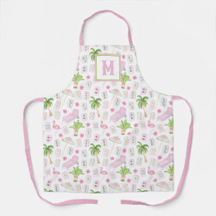 Tablier Mahjong Palm Beach Aquarelle