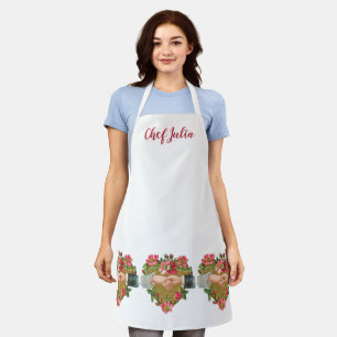 Tablier Mains aux fleurs, Vintage Saint Valentin victorien