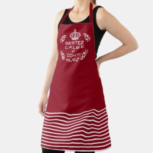 Tablier Maintenez le calme et continuez en français