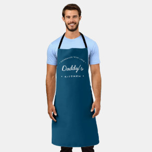Tablier Maison bleue faite avec la cuisine de Love Daddy's