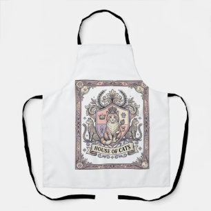 Tablier Maison de chats Blason de chat Armoiries Vintage