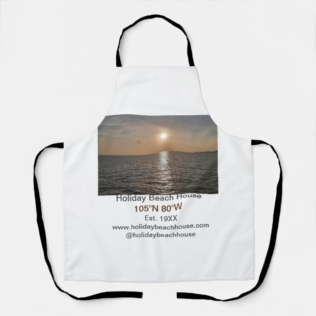Tablier Maison de plage de vacances longitude latitude est (Recto)