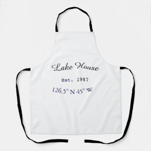 Tablier Maison de plage etc. Date année coordonnées person