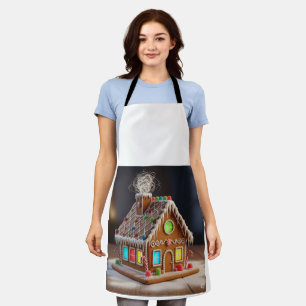 Tablier Maison en pain d'épice de Noël fantaisiste Ho fe