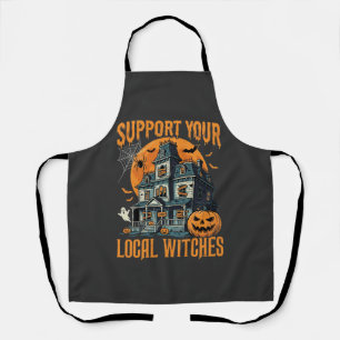 Tablier Maison Hantée Halloween Soutenez Vos Sorcières Loc