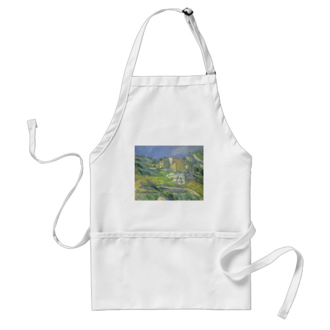 Tablier Maisons en Provence de Paul Cézanne, Art ancien (Devant)