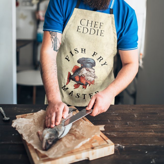 Tablier Maître de frites de poisson avec NOM (Créateur téléchargé)