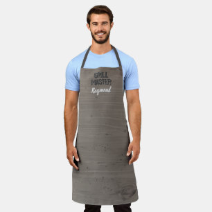 Tablier Maître de grillades de barbecue gris rustique ré