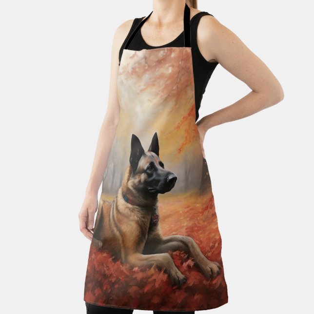 Tablier Malinoi belge en automne Leaves Fall Inspire (Insitu)