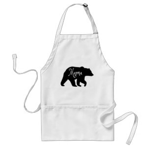 Tablier Mama Bear noir et blanc