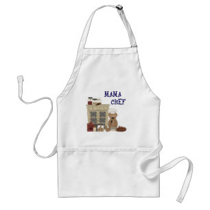Tablier Mama Chef Teddy Bear à la cuisine de campagne