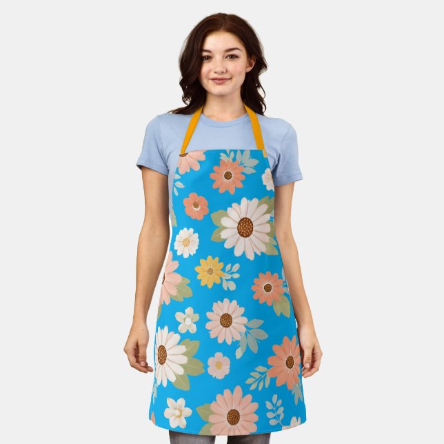 Tablier Mama — Mon Premier Chez Moi | Mère & Fille Fleur T (Porté)