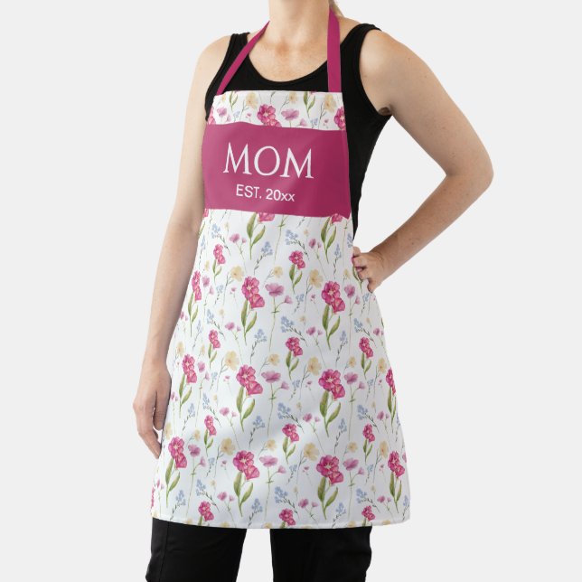 Tablier Maman a établi Fleur sauvage florale  (Insitu)