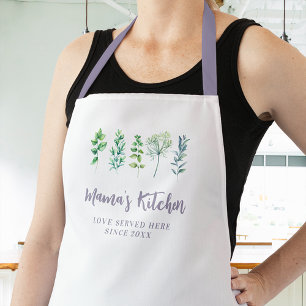 Tablier Maman Apron Aromatique Cuisine Herbes Amour Servi 