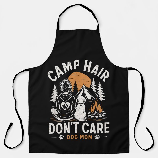 Tablier Maman Chien Camping Feu de Camp Extérieur (Recto)