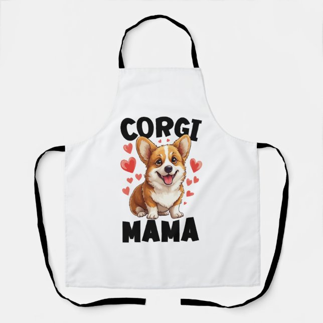 Tablier Maman Corgi - Maman Corgi Mignonne (Recto)
