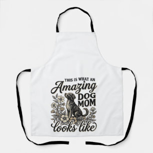 Tablier Maman de chien incroyable Design floral vintage po