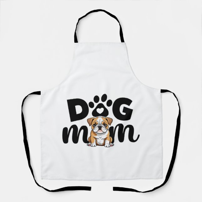 Tablier Maman de chien Pug Chienne Amoureuse de chien (Recto)