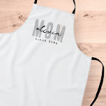 Tablier Maman Depuis 20XX Moderne Simple Preppy<br><div class="desc">Ce design simple et moderne est composé de la typographie de san serif.</div>