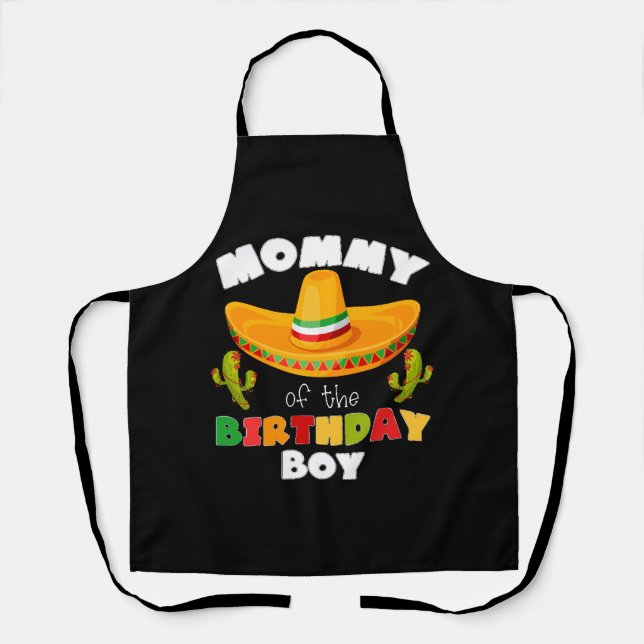 Tablier Maman du garçon d'anniversaire Cinco de Mayo (Recto)