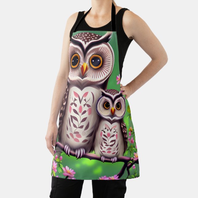 Tablier Maman et Baby Owl (Insitu)