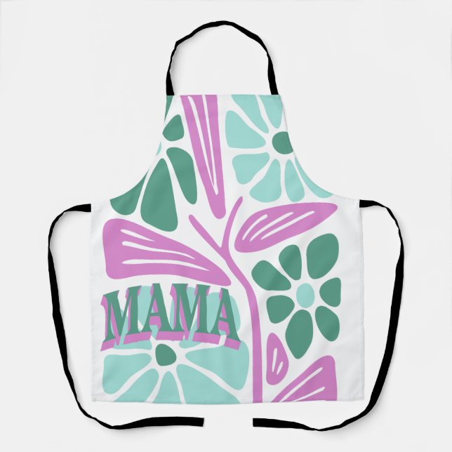 Tablier Maman Floral Fantaisiste  (Recto)