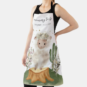 Tablier Maman future mouton aquarelle adorable