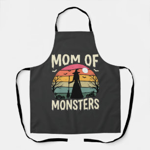 Tablier Maman Halloween de monstres sorcière coucher de so