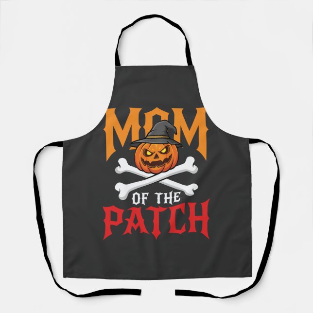 Tablier Maman Halloween de Patch Pumpkin Sorcière (Recto)