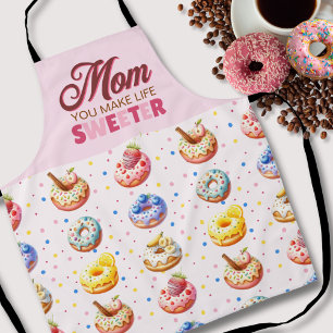 Tablier Maman joli gâteau en aquarelle Tu rends la vie plu