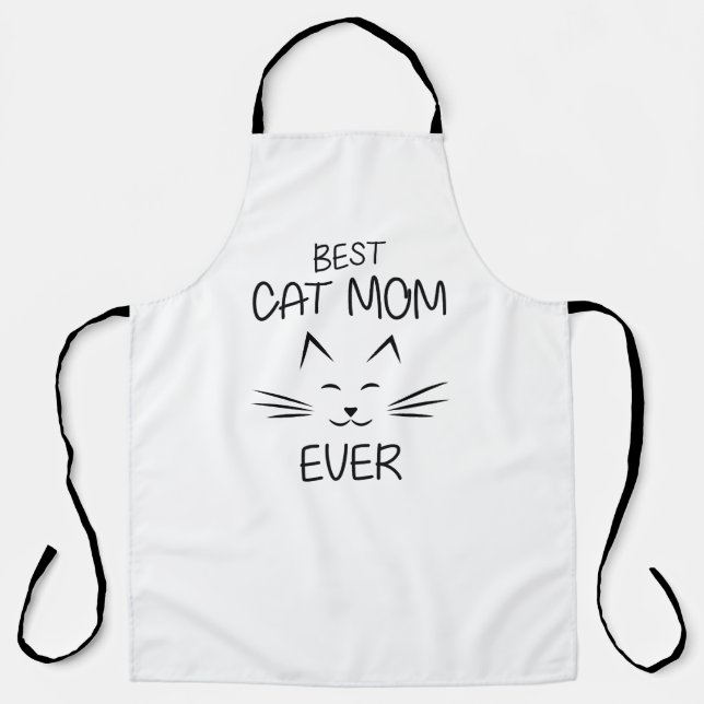 Tablier Maman - Meilleure maman de chat de tous les temps (Recto)
