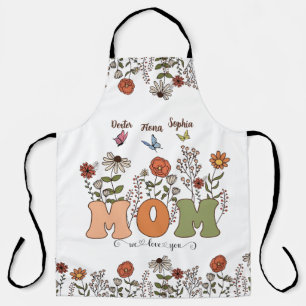 Tablier Maman Personnalisée Et Enfants Mains Apron, Cadeau