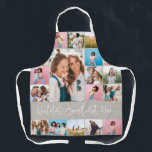 Tablier Maman photo collage typographie moderne simple bei<br><div class="desc">Mondes plus grand maman beige multi photo moderne minimaliste simple typographie script unique élégant Fête des Mères,  anniversaire,  Noël,  Pâques,  remise des diplômes,  fin de l'année scolaire ou décoration design cadeau.</div>