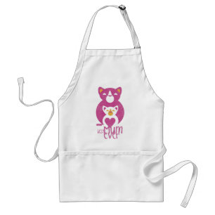 Tablier Maman rose de chat