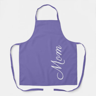 Tablier Maman Script Purple Cuisine blanche