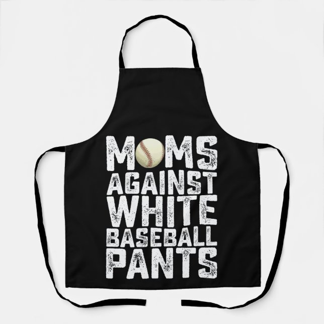 Tablier Mamans contre les pantalons de baseball blancs pou (Recto)